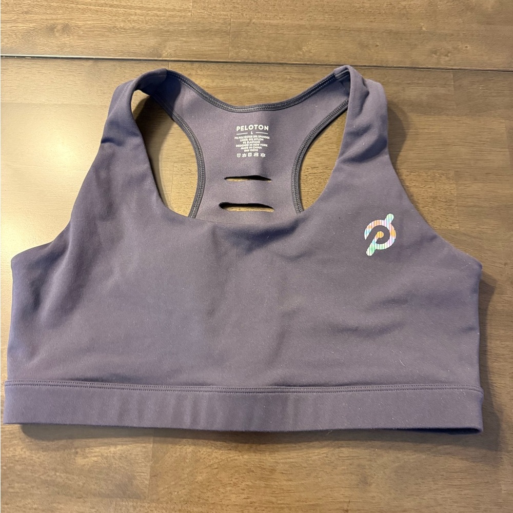 Peloton Women's dark gray Racerback Sports Bra